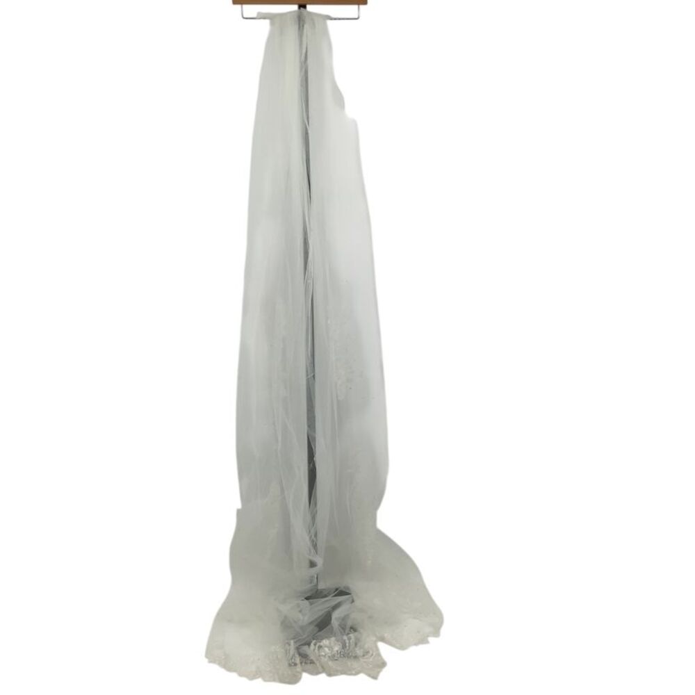 Mori Lee Lace Scattered-rhinestone Cathedral-length Wedding Veil White OS